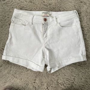 Abercrombie & Fitch Girls White Denim Shorts